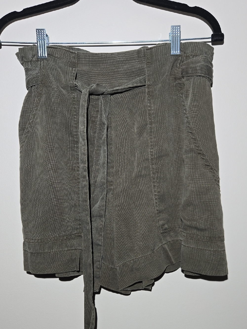 H&M Olive Green Paperbag Women's Shorts Utility Safari